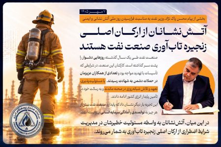 **پیام وزیر نفت در آستانه روز ملی آتش‌نشانی و ایمنی**